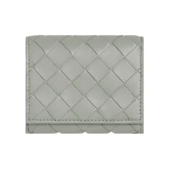 Bottega Veneta Lambskin Wallet Regular Women's Agate Gray