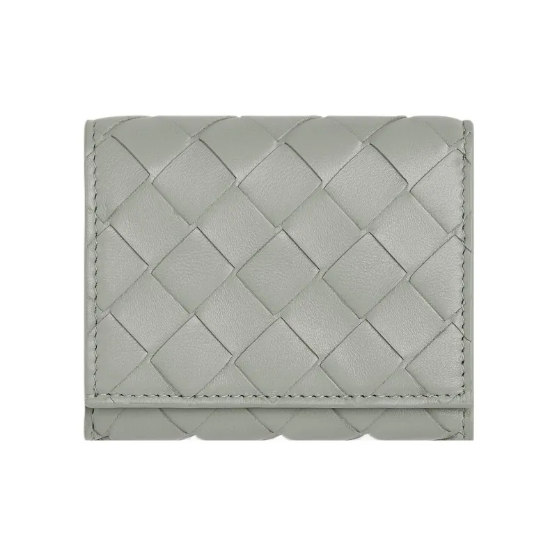 Bottega Veneta Lambskin Wallet Regular Women's Agate Gray-0