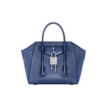 GIVENCHY Antigona Lock Silk Shoulder Bag Crossbody Bag Handbag Mini Women's Blue