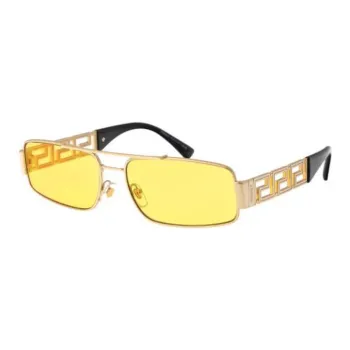 VERSACE Metal Aviator Sunglasses Men's Gold