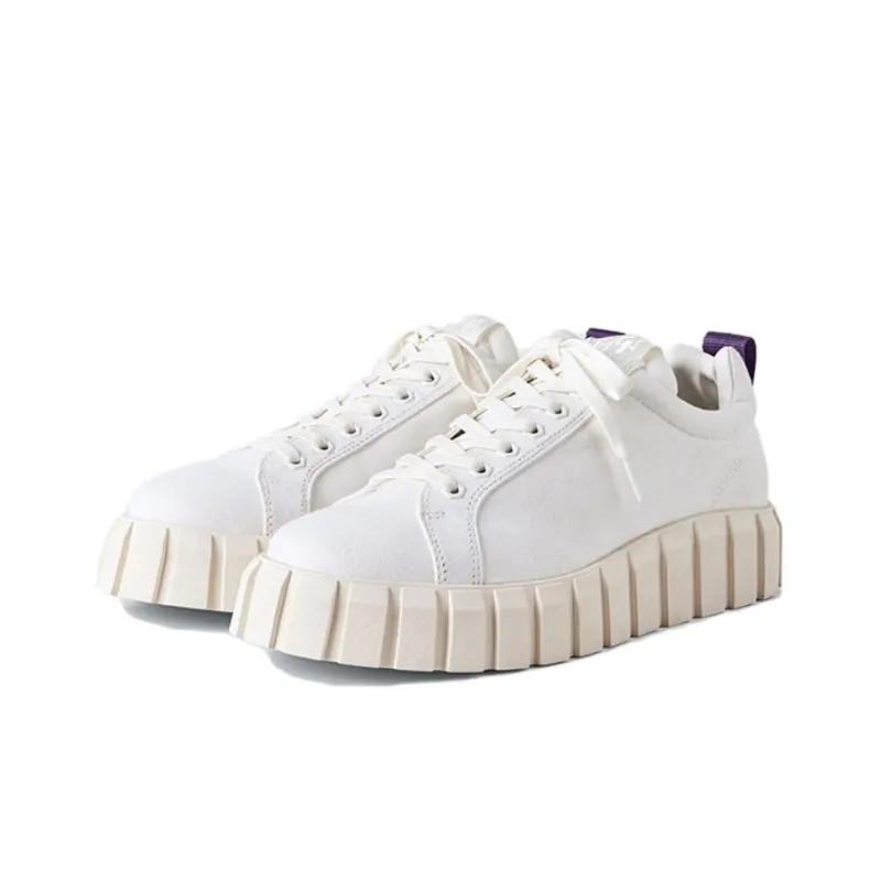 EYTYS Anti Slip Wear Resistant Low Top Skateboard Shoes Unisex White-2