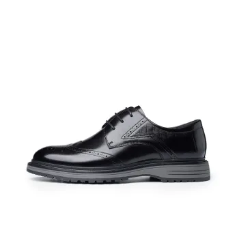 LAORENTOU Dress Shoes Men Low Top Brown