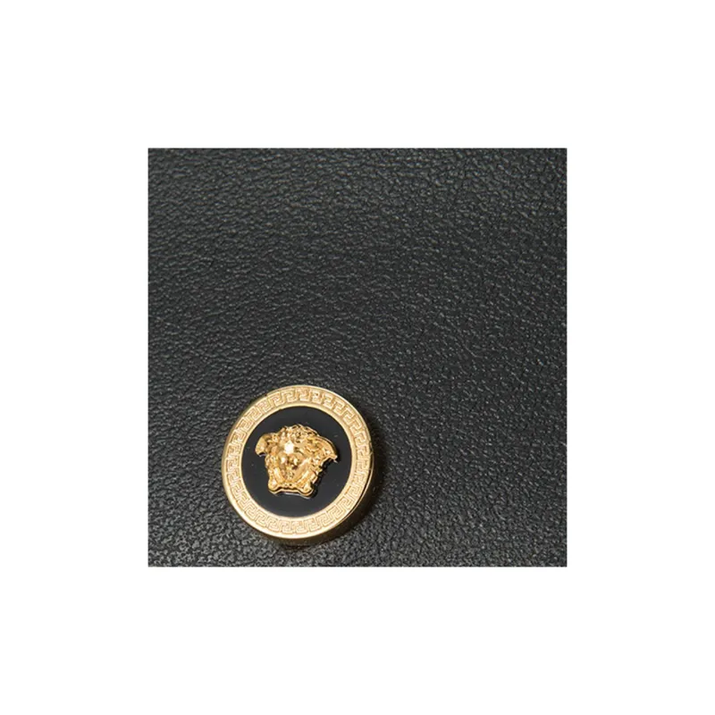FANSIZHE Cow Leather Card Holder Card Holder Regular Unisex Black-5