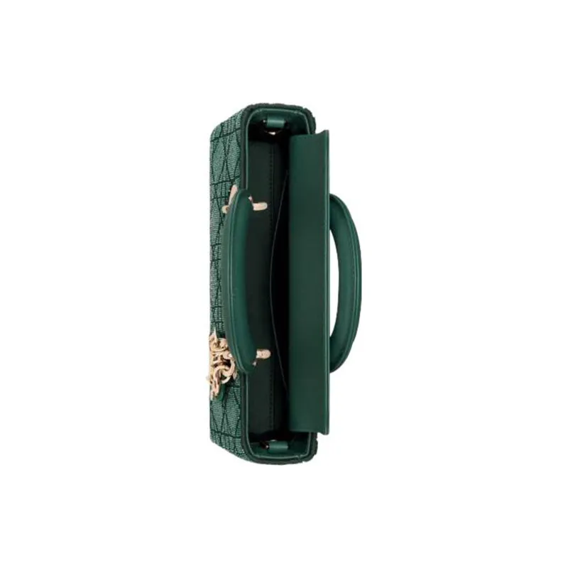 DIOR Lady D Joy Cotton Lady Dior Bag, Shoulder Bag, Crossbody Bag, Handbag Small Size Women's Green-5