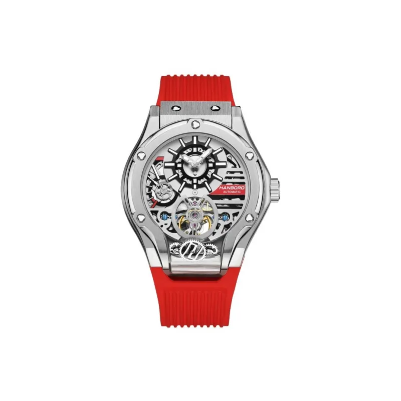 HANBORO Monster Series Automatic Mechanical Movement Watch Men's Watches Cut-Out Dial HBR995-BR-0