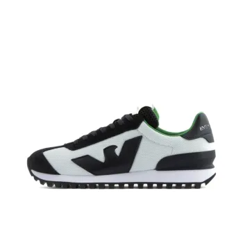EMPORIO ARMANI Low Top Casual Shoes Men's White Blue