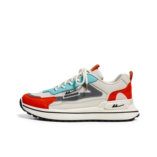 Warrior Lightweight, Slip Resistant, And Abrasion Resistant Low Top Sports Casual Shoes Men's Beige Orange Gray