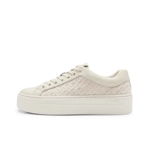 HUGO BOSS Skateboard Shoes Women's Low-Top Light Beige