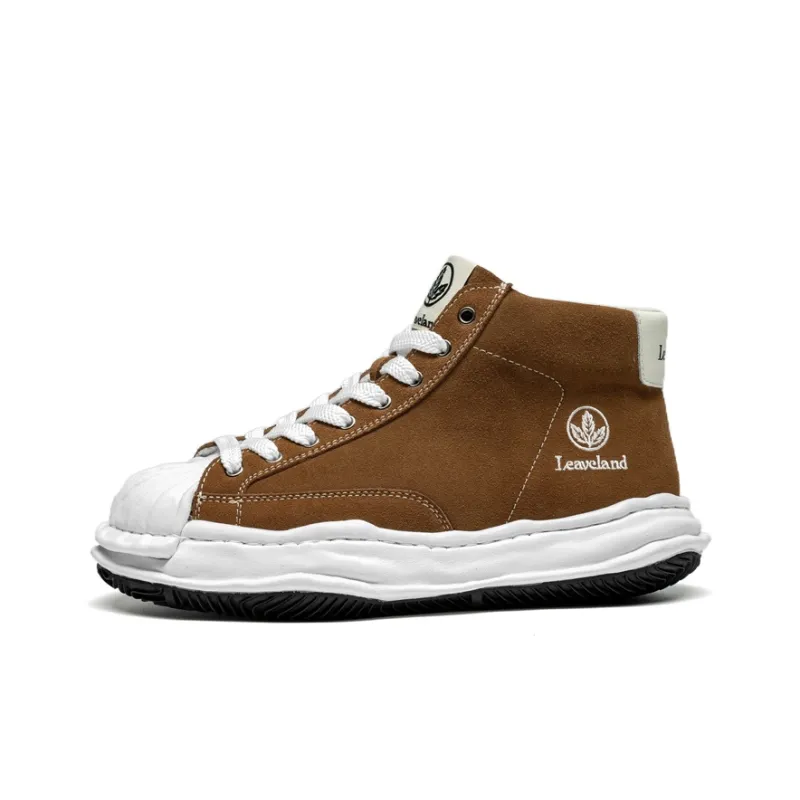 LEAVELAND Height Increasing Mid-Top Skateboard Shoes Unisex-15
