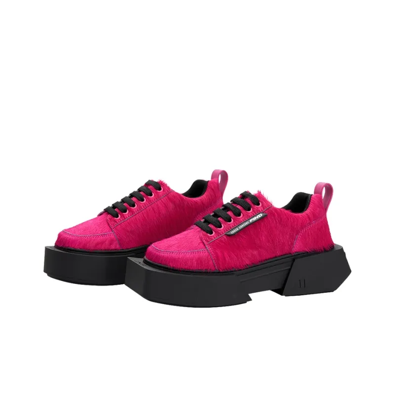 CHOCO CONCERT Low Top Skateboard Shoes Unisex Fuchsia-1