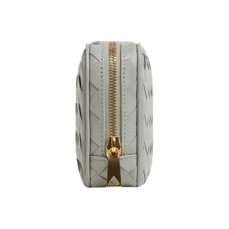 Bottega Veneta Calfskin Clutch Small Size Women's Agate Gray-1