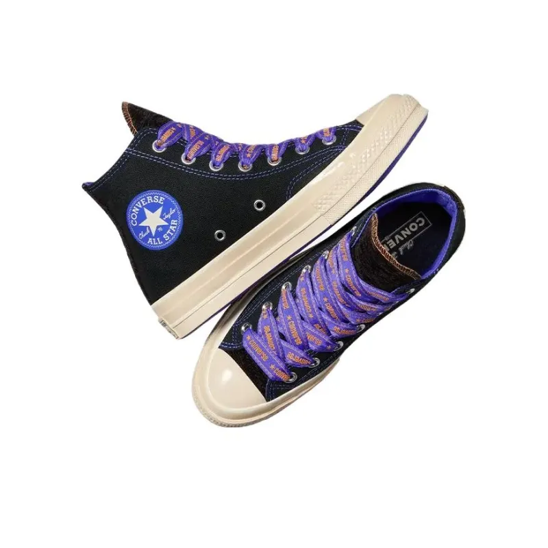 Chuck 70 Converse High 'Ribbon Laces Black Blue Flame'-4
