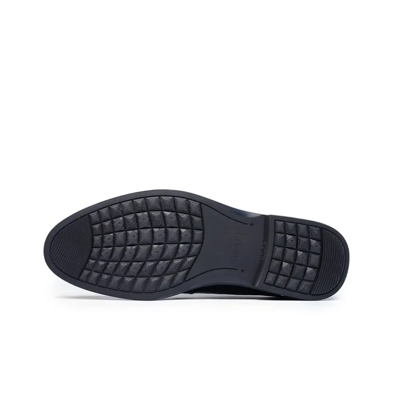 LAORENTOU Dress Shoes Men Low Top Black-4
