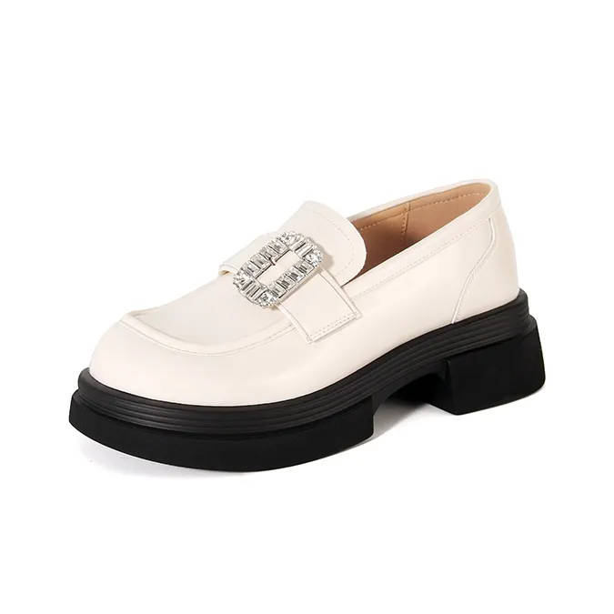 LESELE Loafers Women's Low Top Black/Beige-6