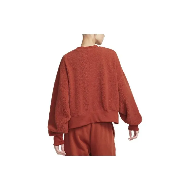 Nike Sportswear Plush Women's Oversized Crew-Neck Mod Crop Sweatshirt-1