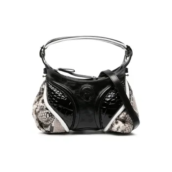 Marine Serre Mini Futura Panelled Embossed Tote Bag