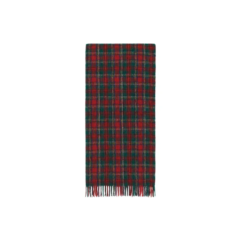 SAINT LAURENT Extra Long Tartan check Scarf-0