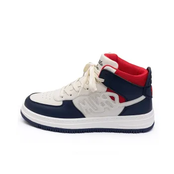 Seattle Palm High Top Skateboard Shoes Unisex Beige Blue