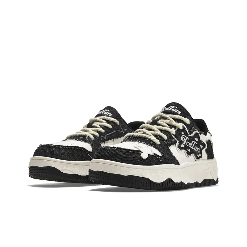 TCELLARS Auspicious Clouds Low Top Skateboard Shoes Unisex Panda Black Box Limited Edition-3