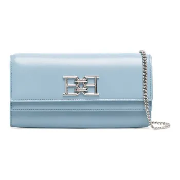 BALLY Leather Baguette Bag, Shoulder Bag, Crossbody Bag, Wallet Women's Blue