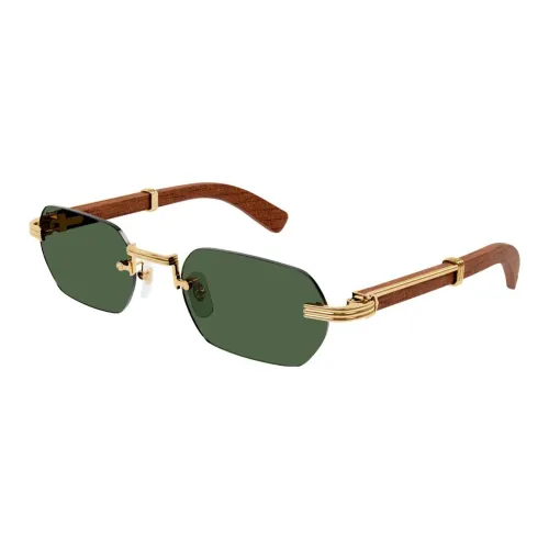 Cartier Rectangular Rimless Sunglasses