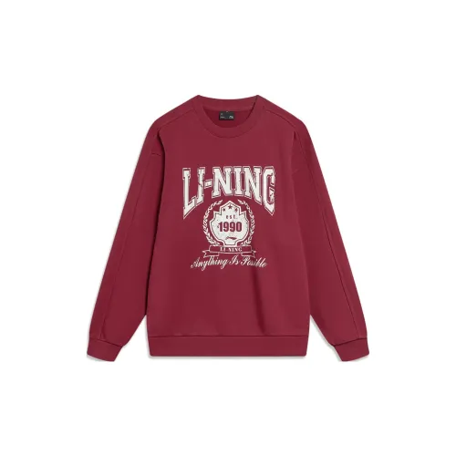 LINING Sports Life Collection Sweatshirts Unisex Bicycles Red