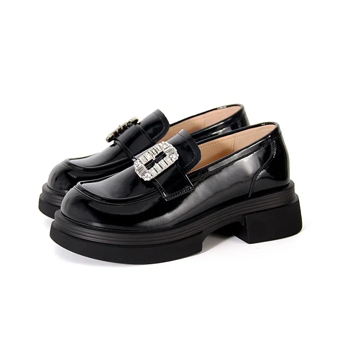 LESELE Loafers Women's Low Top Black/Beige-2