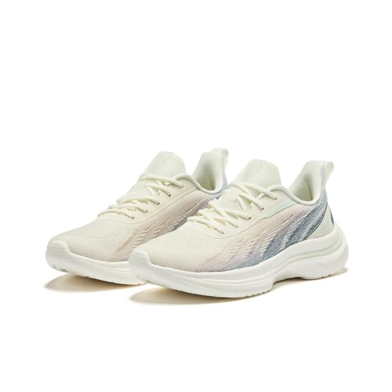 Erke Cushioning Low Top Running Shoes Women's White-2