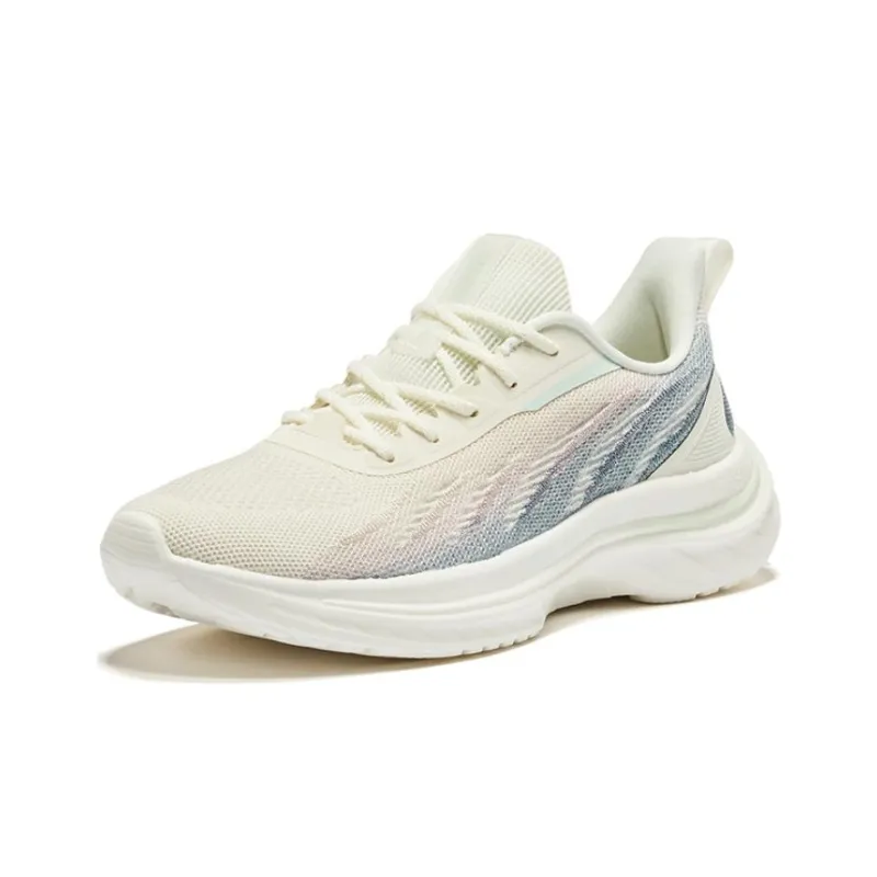 Erke Cushioning Low Top Running Shoes Women's White-1