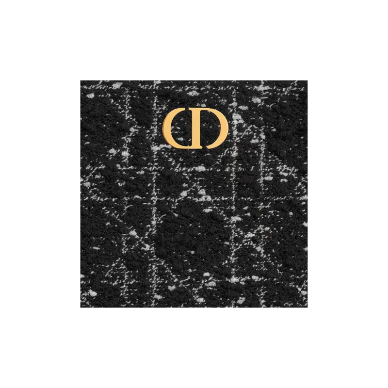DIOR Caro Tweed Clutch Large Size Women's Black-4