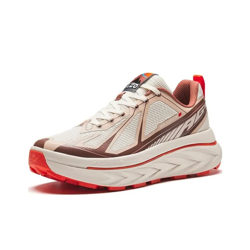 Anta Anti Slip Wear Resistant Low Top Running Shoes Men's Gray Earth-1
