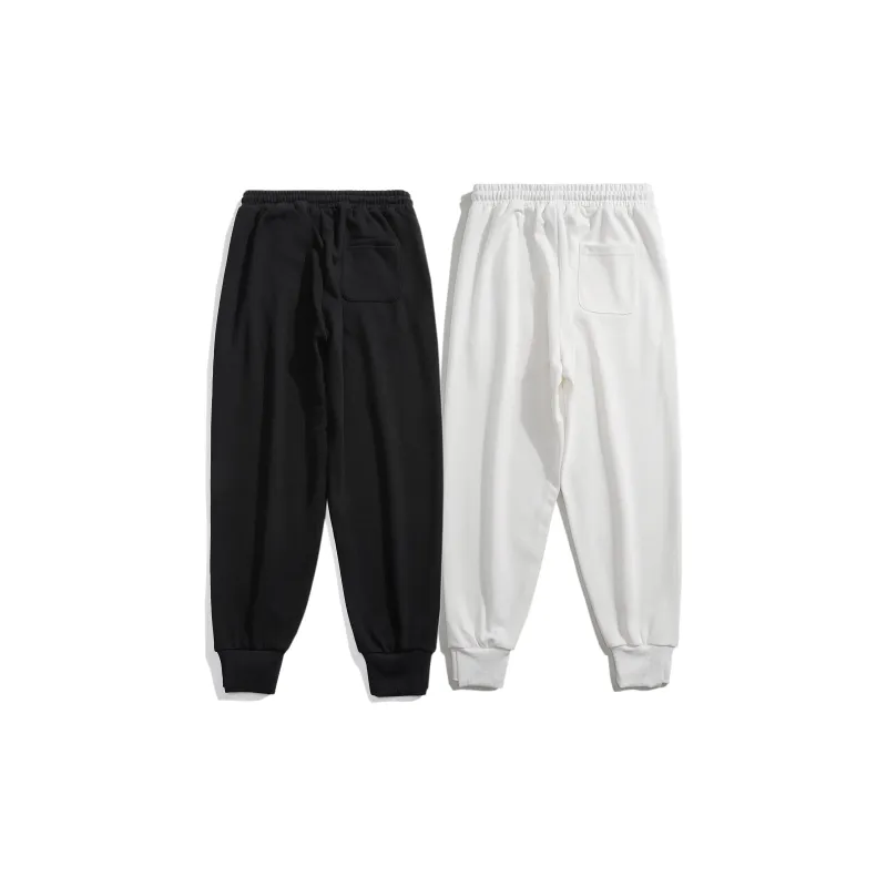 SUPERMOON Autumn And Winter Season Knitted Sports Pants Unisex Black-19