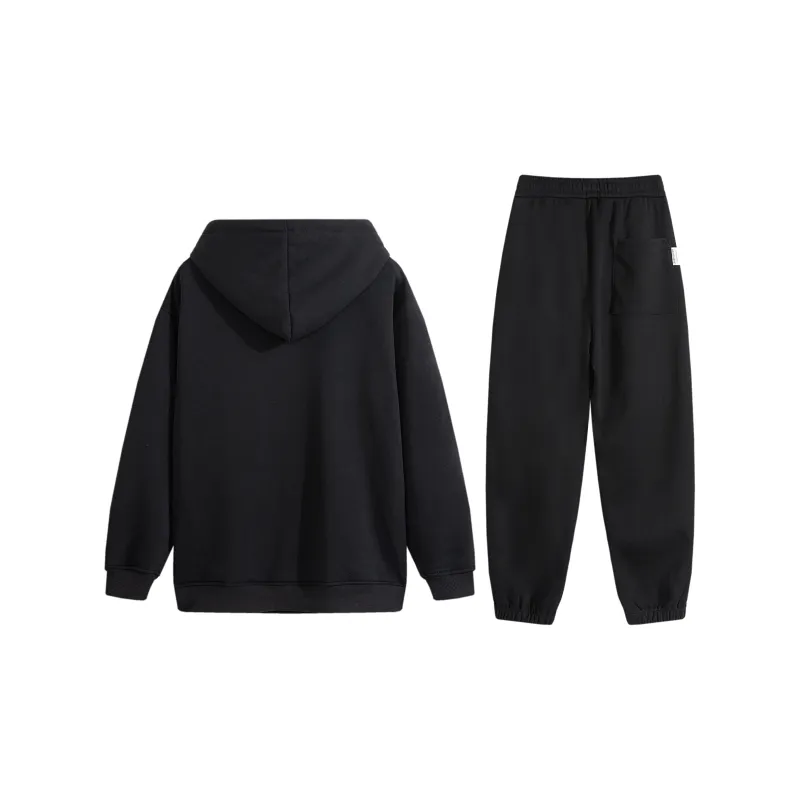 SUPERMOON Autumn And Winter Season Knitted Sports Pants Unisex Black-9