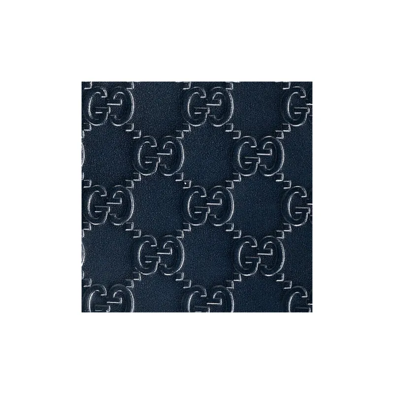 GUCCI Leather Wallet Regular Men's Dark Blue-4