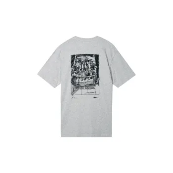 Nike Drop Shoulder Sleeve T Shirt Men's Light Gray
