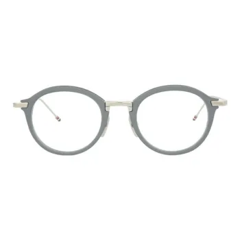 THOM BROWNE· Metal Round Eyeglass Frames Unisex Gray