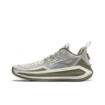 LiNing Liren 3 V2 Wild Whisper Cushioning Anti Slip And Wear Resistant Low Top Basketball Shoes Unisex Gray Green