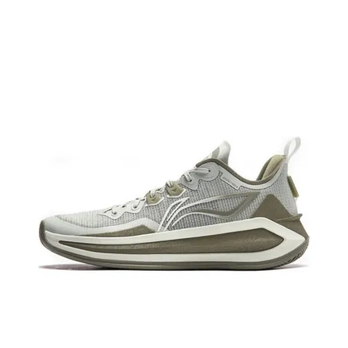 LINING Liren 3 V2 Basketball Shoes Unisex Low-Top Gray Green