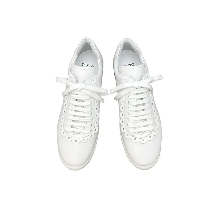 Tokyo Bopper Low-Top Skateboard Shoes 5cm Women's White-3