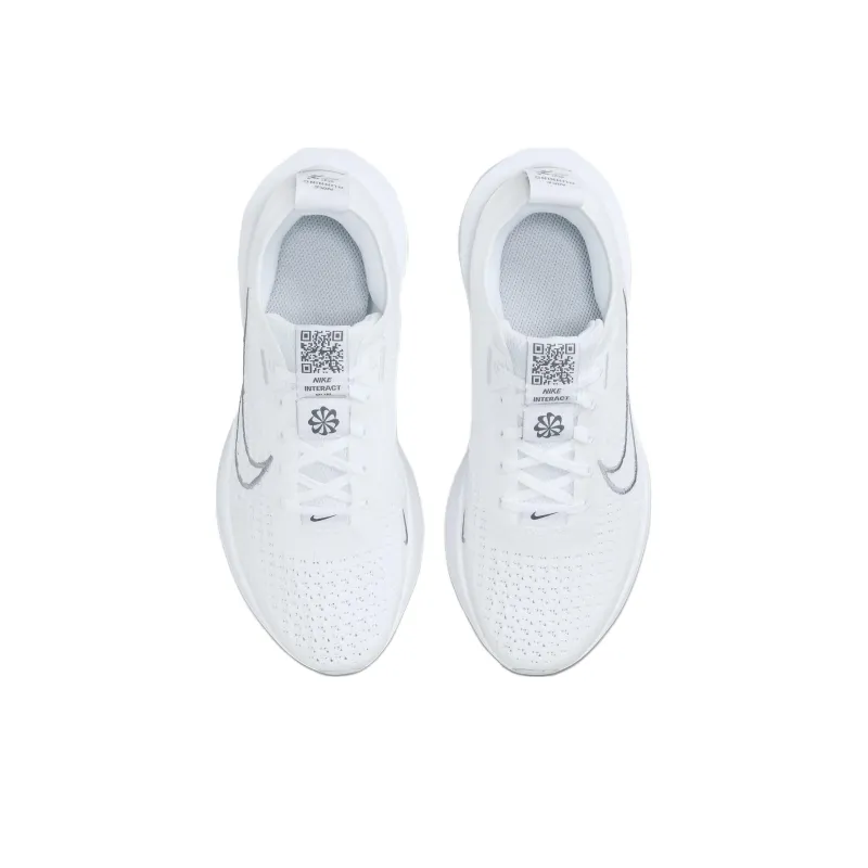 Nike Interact Run White Pure Platinum Metallic Silver Women's-3