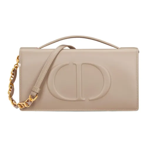 DIOR Cow Leather Shoulder Bag, Crossbody Bag Mini Women's Pink Beige