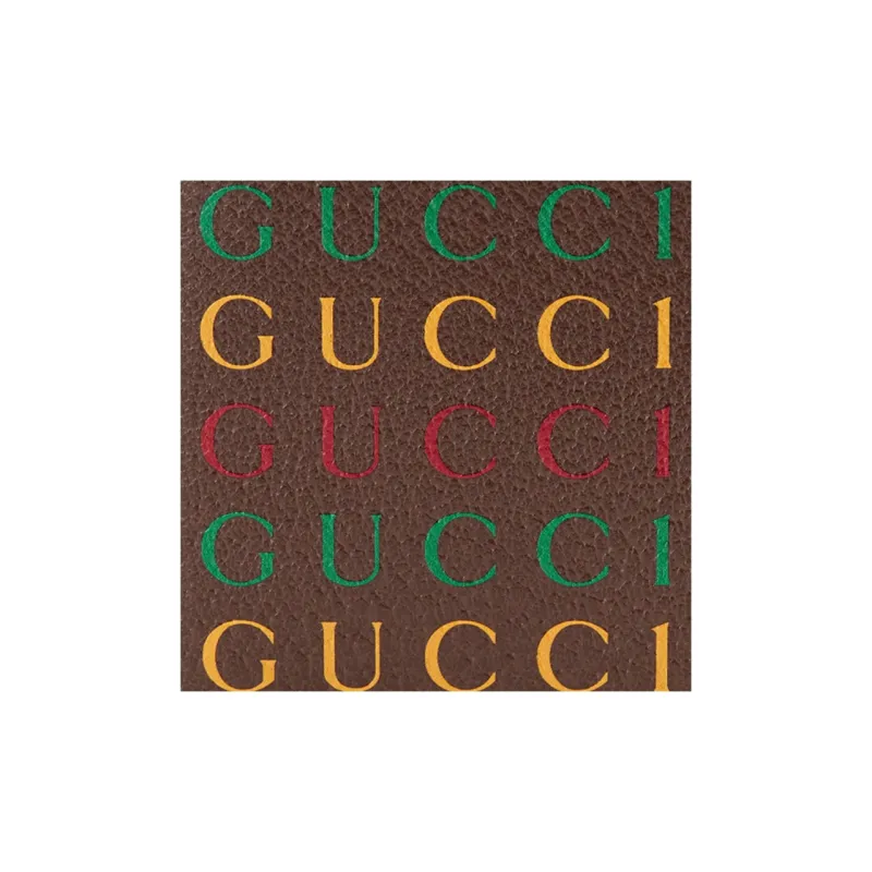 GUCCI Leather Wallet Men's Brown-5