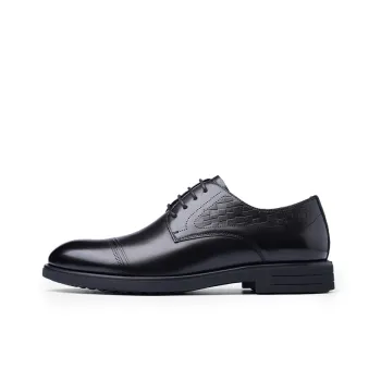 LAORENTOU Dress Shoes Men Low Top Black