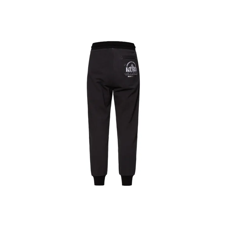 EVISU Knitted Sweatpants Men Dark Charcoal-1