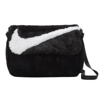 Nike Sportswear Futura 365 Faux Fur Crossbody Bag 1L Black/Black/White