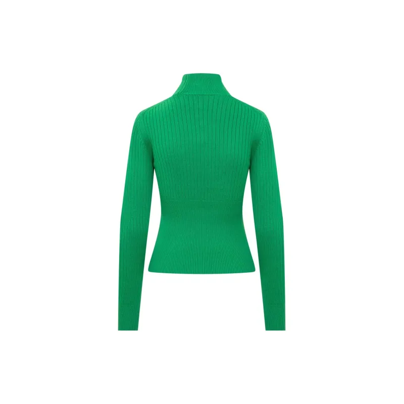 CASABLANCA Monogram Plaque High Neck Jumper-1