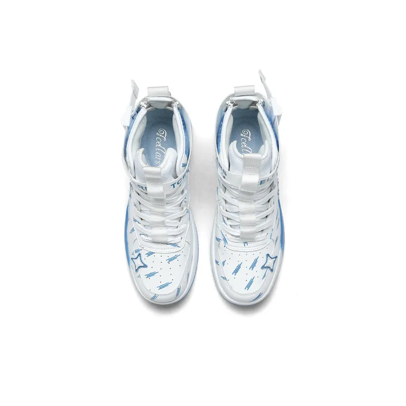 TCELLARS Coverage Cushioning Abrasion Resistant Lightweight Support Height Increasing Mid Top Skateboard Shoes Unisex-5