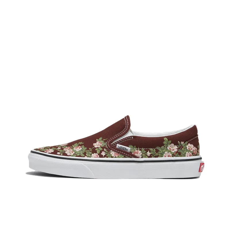 Vans Classic Slip On Wallflower Floral Shoes 'Bitter Chocolate'-0