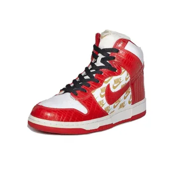 Supreme x Nike Dunk SB Slip Resistant Mid Top Skateboard Shoes Men's Red