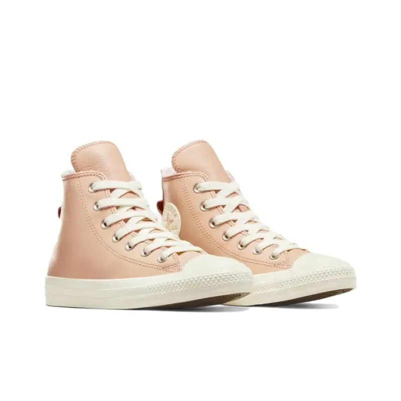 Converse Women's Chuck Taylor All Star Leather High 'Faux Fur Lining Epic Dune Egret' Women's-2